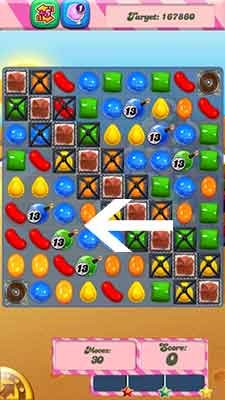 Candy Crush Level 168 tip