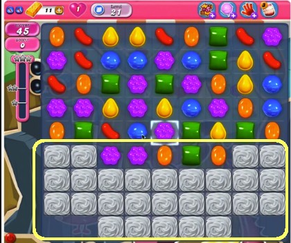 Candy Crush Level 21 tip