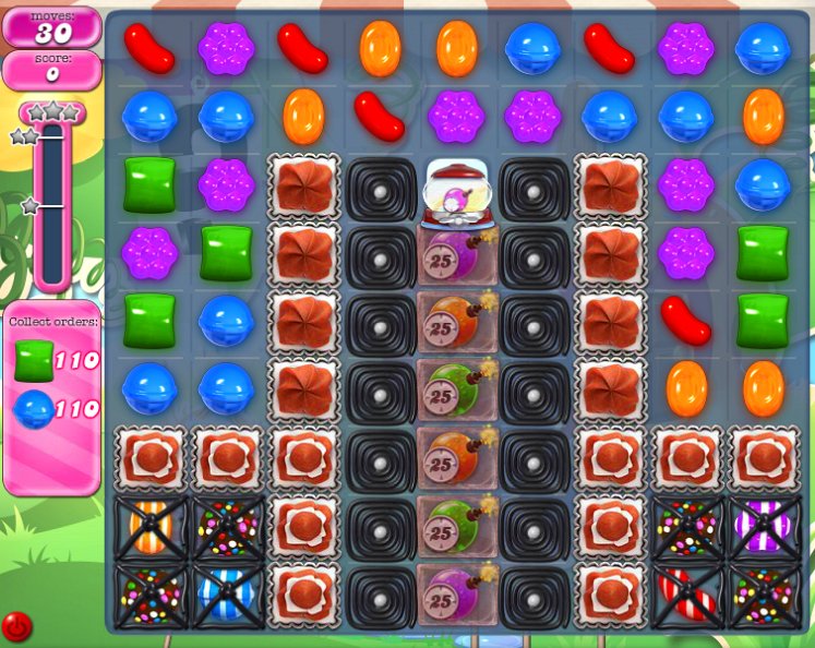 candy crush level 806 cheats